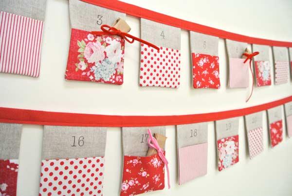 10 calendriers de lAvent à coudre calendrier avent fanions poches 10 calendriers de lAvent à coudre