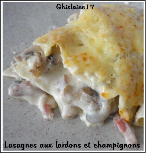 Lasagnes aux lardons et champignons