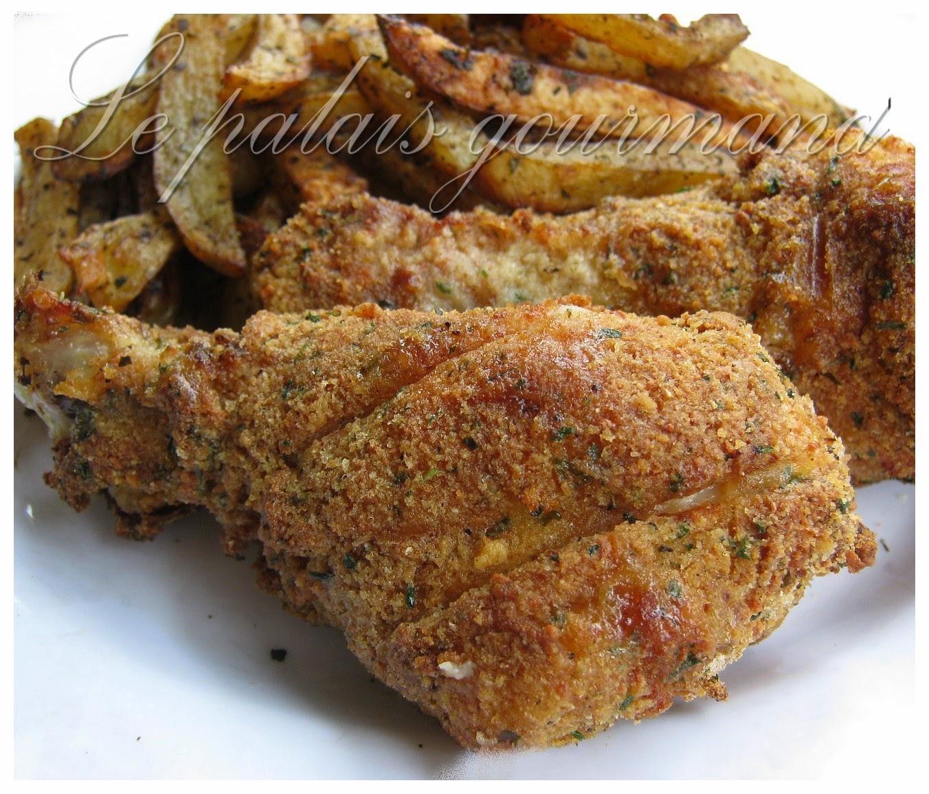 Pilons de poulet panés cuit au four