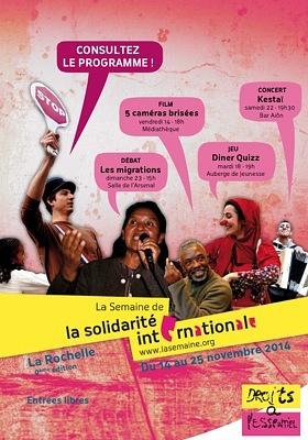 Photo : La Semaine de la solidarité internationale à la Rochelle jusqu'au mardi 25 novembre 2014
