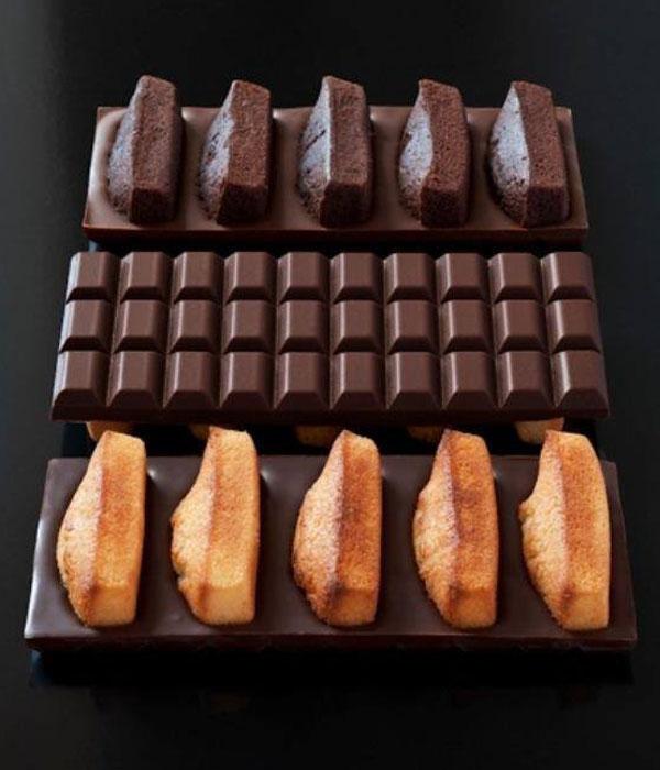 christophe felder madeleines dans tablette de chocolay