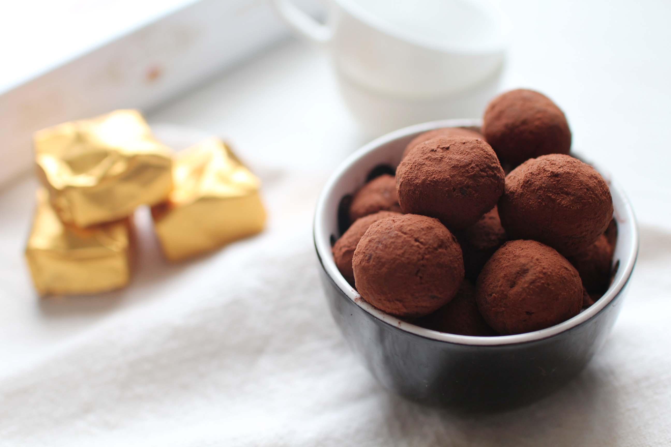 truffes marrons Truffes au chocolat et aux marrons