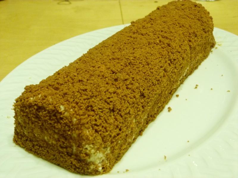 Bûche marrons, poires, spéculoos P1070611