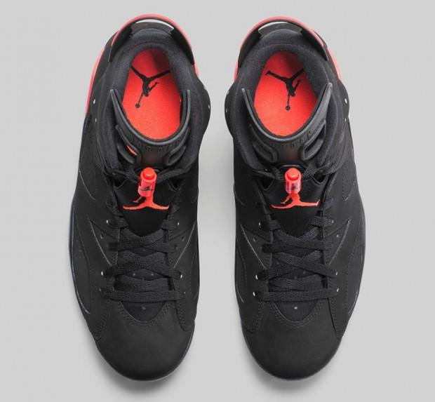 Air Jordan 6 Black/Infrared pour Femme Air Jordan 6 Black/Infrared pour Femme