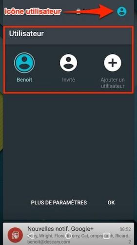 android Créez un compte invité sur votre smartphone 1 281x500 Android 5.0 Lollipop : 5 astuces et fonctionnalités cachées