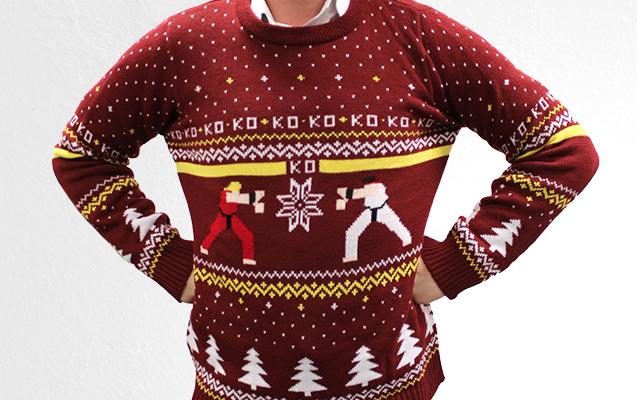 Sélection de pulls Jacquard originaux pour Noël street-fighter-xmas-jumper0