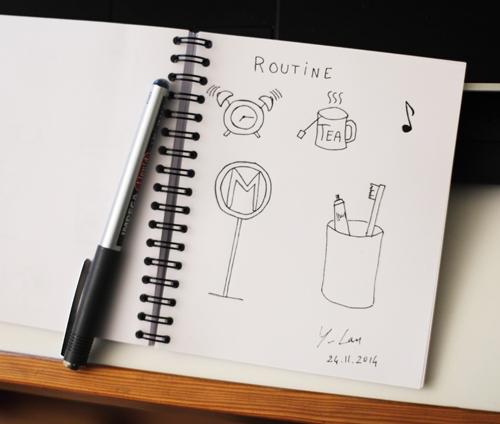 routine _dom ~ Draw On Monday « Routine » ~