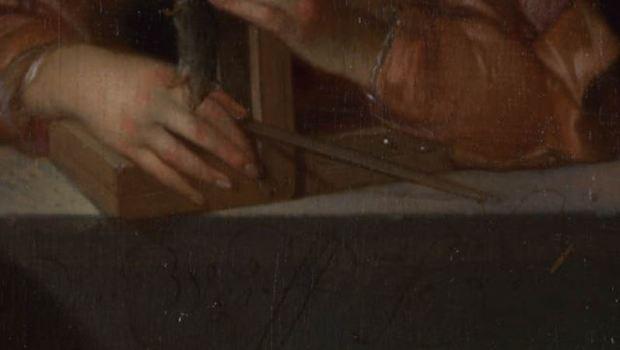 La souricière Adriaen van der Werff jeune homme a la souriciere detail