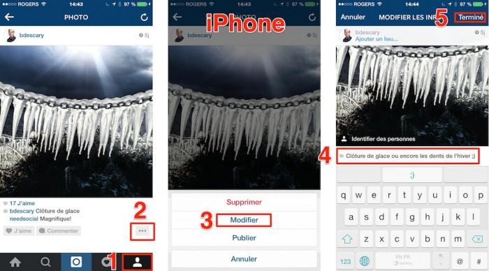 Astuce Instagram : comment modifier la légende d’une photo existante instagram modifier la légende de vos photos iphone 1 700x388 Astuce Instagram : comment modifier la légende d’une photo existante
