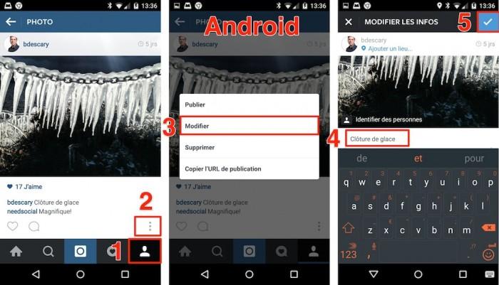Astuce Instagram : comment modifier la légende d’une photo existante instagram modifier la légende de vos photos android 700x401 Astuce Instagram : comment modifier la légende d’une photo existante