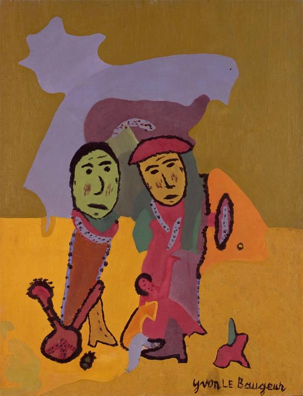 GASTON CHAISSAC - QUELQUES OEUVRES 1950 Yvan le baugeur