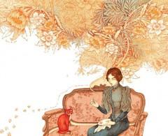 LE CARNET ROUGE – BENJAMIN LACOMBE & AGATA KAWA le carnet rouge,benjamin lacombe,editions seuil,critique,carnet de lecture,livre,littérature,blog littéraire,agata kawa,bande dessinée,roman graphique,plante,fleur,illustration,dessin,scénario,jeunesse,william morris,mathias malzieu,tim burton,fantastique,design,tapisserie,textile