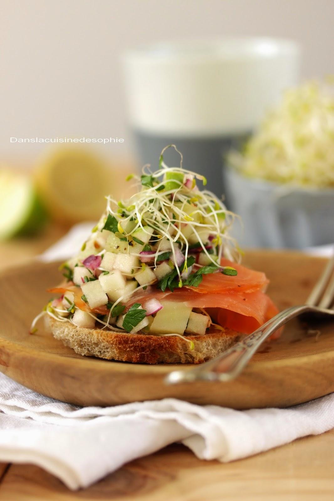Salade fraîche au saumon fumé Salade fraîche au saumon fumé
