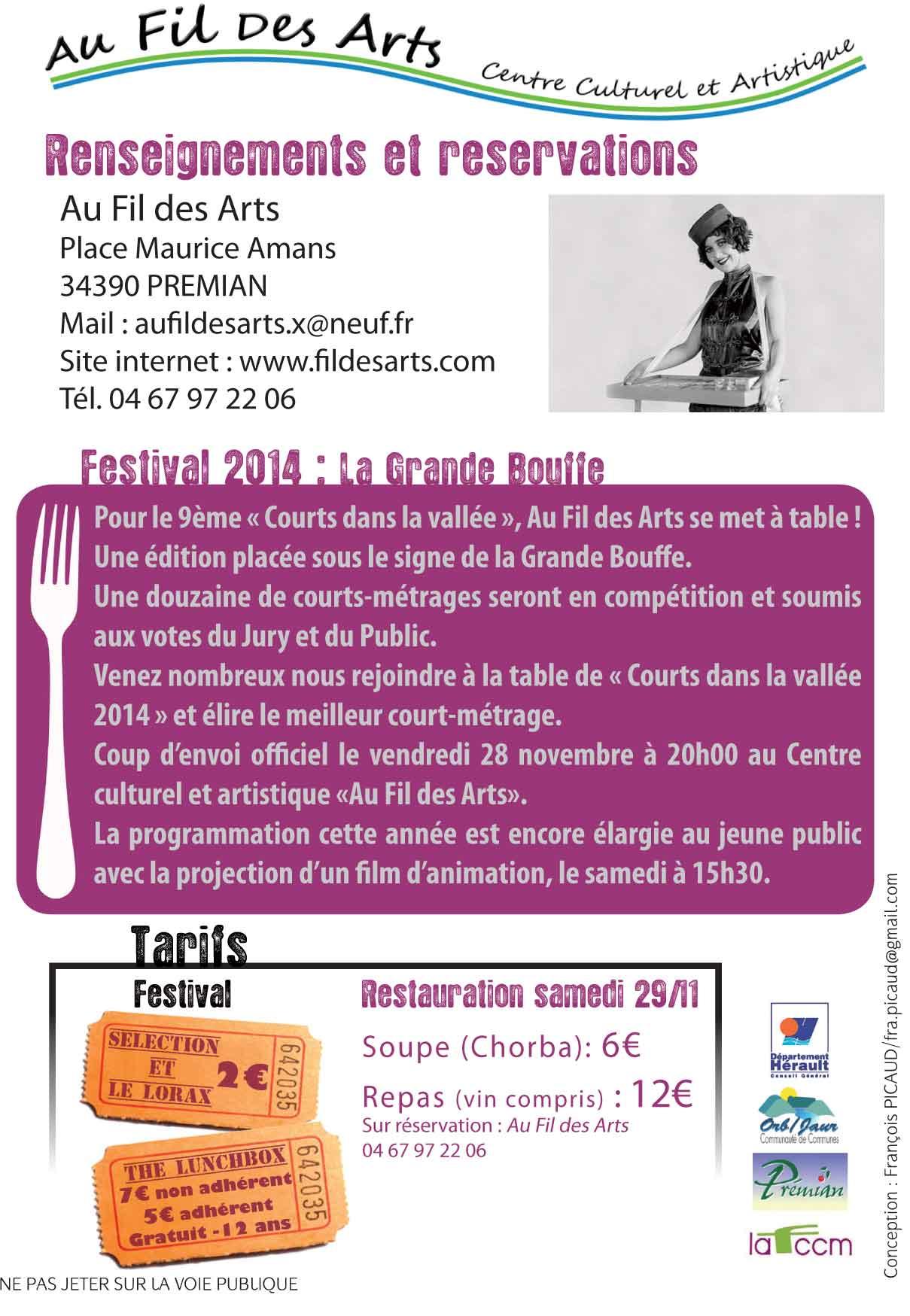 9ème Festival de courts-métrages » Courts dans la Vallée « flyer1