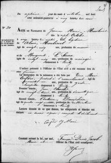 Jeanne Weber, l'Ogresse de la Goutte d'Or Acte naissance Jeanne Moulinet