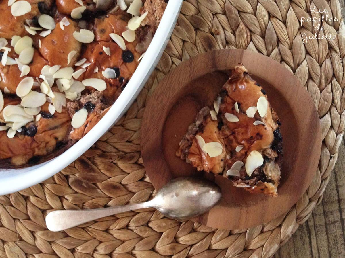 Gâteau de briochettes au chocolat, façon pain perdu