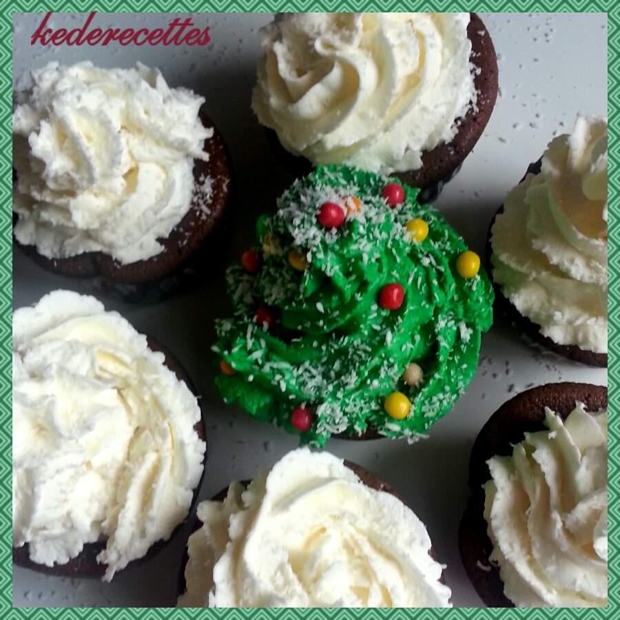 Cupcakes de Noel chocolat coeur Bounty