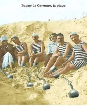 Vintage : Dupont-Aignan veut rouvrir le bagne de Guyanne… crédits : Plonk et replonk