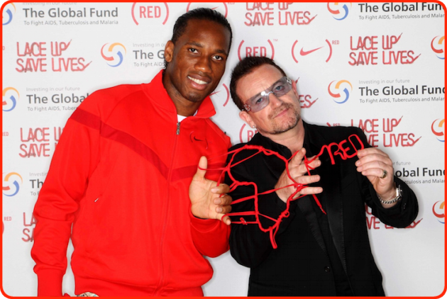 Apple RED: journée mondiale de lutte contre le SIDA… ou presque! NIKE RED Drogba-Bono