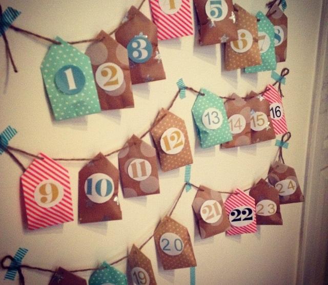 Mon calendrier de l'Avent : des petites maisons en papier Mon calendrier de l'Avent : des petites maisons en papier