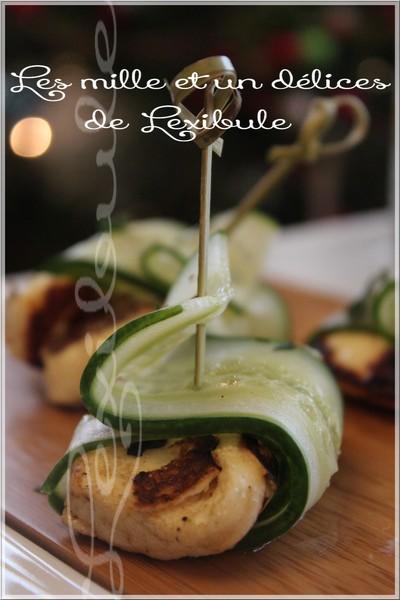 ~Gin pétillant au pamplemousse & bouchées de fromage grillé et de cocombre~