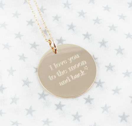 Sautoire Médaille I love you to the moon and back, you may love it, le shop