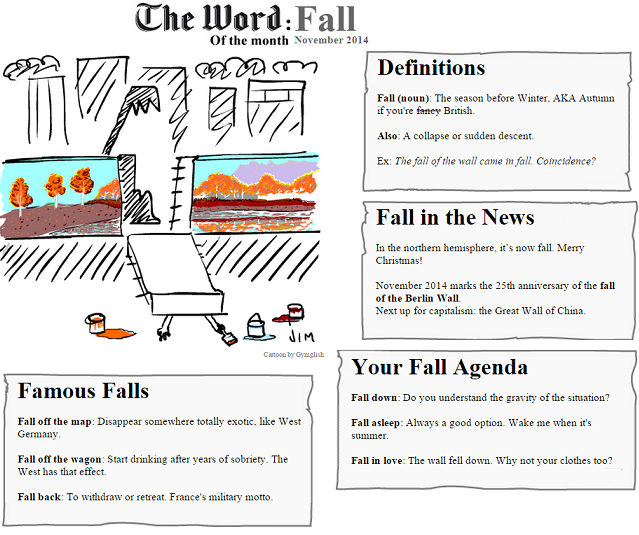 The Word of the Month (NOVEMBER 2014) : FALL