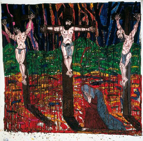 ROBERT COMBAS - QUELQUES OEUVRES 1991 le calvaire façon combas