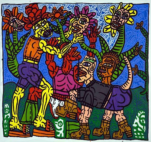 ROBERT COMBAS - QUELQUES OEUVRES 2007 peinture optimiste