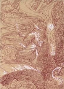 MIddle earth Gandalf Balrog 216x300 [Livres] TERRE DU MILIEU : SUR LES TRACES DUN MYTHE