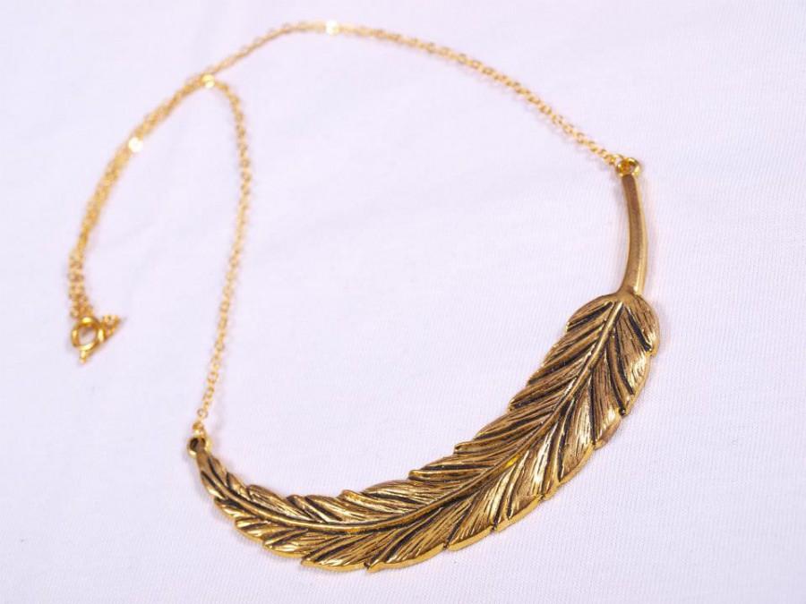 Collier Plume or