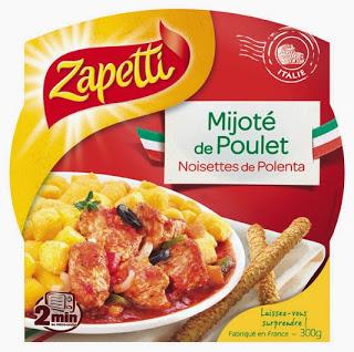 Nouveauté Zapetti - Plats italiens
