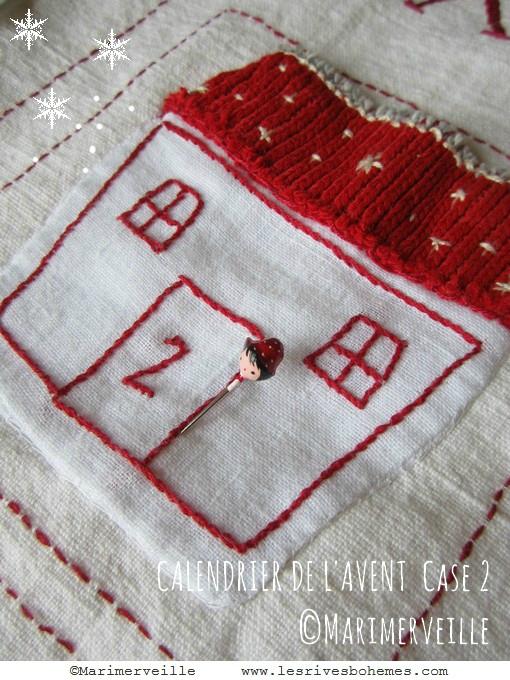 Calendrier de l'Avent cousu main Calendrier de l'avent case 2