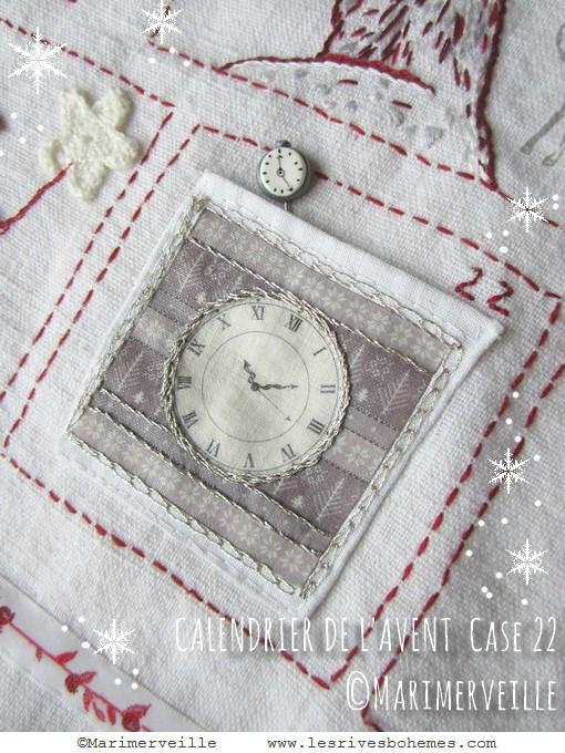 Calendrier de l'Avent cousu main Calendrier de l'avent case 22 marimerveille