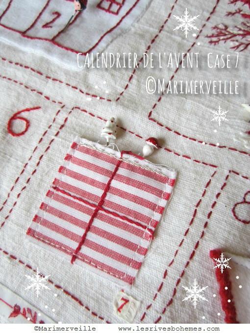 Calendrier de l'Avent cousu main calendrier de l'avent case 7 marimerveille