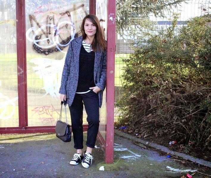 converses, pantalon de smoking blog mode lille, look converses