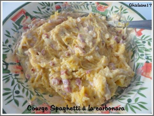 Courge Spaghetti à la carbonara