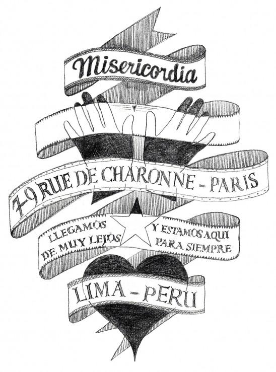 Découvrez les dessins de nos Tee-shirts Graphiques Misericordia-Charonne---Sans-Ombre