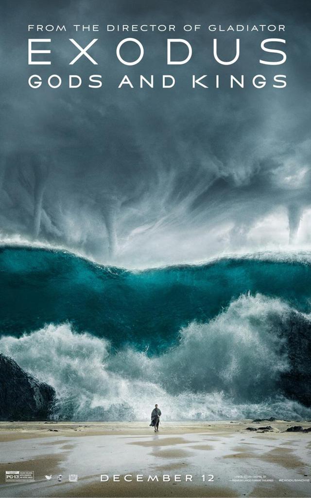 Tel Moïse, des spectateurs ont traversé le bassin de la Villette pour le film EXODUS Exodus-Gods-and-Kings-Affiche-Moise-Sea