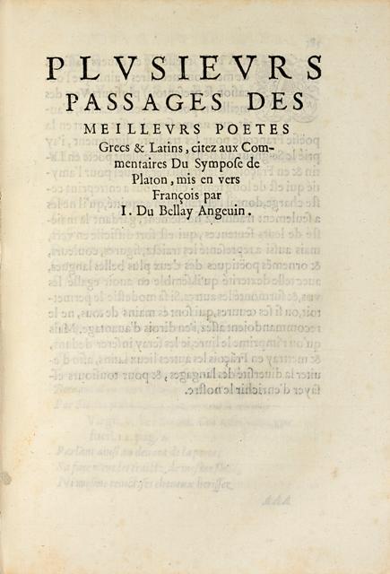 Nos dernières acquisitions Du Bellay Sympose p1 Nos dernières acquisitions