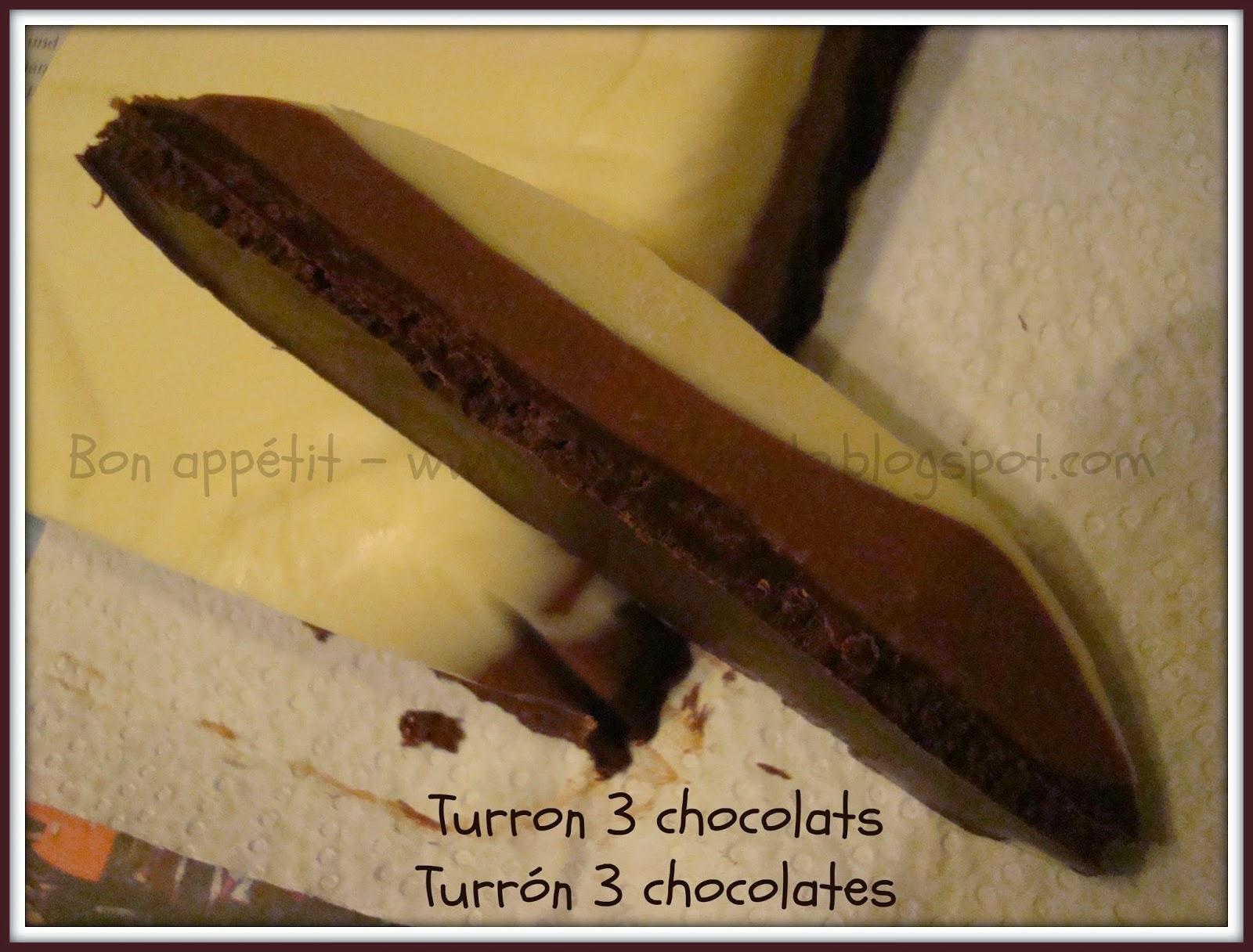 Turron 3 chocolats (Thermomix) - Turrón 3 chocolates (Thermomix)