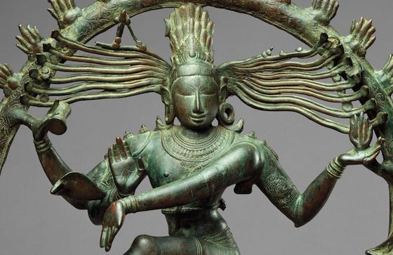 Shiva as Lord of the Dance (Nataraja), c. 11th century, Copper alloy, Chola period, 26 7/8 x 22 1/4 in. / 68.3 x 56.5 cm (The Metropolitan Museum of Art) (detail)