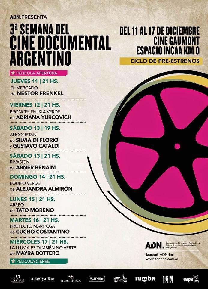 Semaine du documentaire argentin à l'INCAA [à l'affiche]