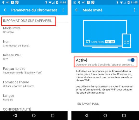 chromecast android comment activer mode invité 578x500 Le Chromecast a maintenant un mode invité [Android]