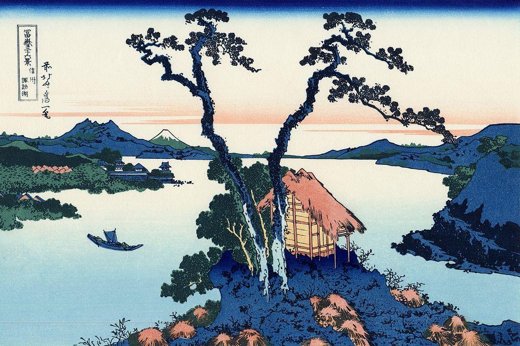 Le lac Suwa dans la province de Shinano, Hokusai (© Le lac Suwa dans la province de Shinano, (c) Hokusai)