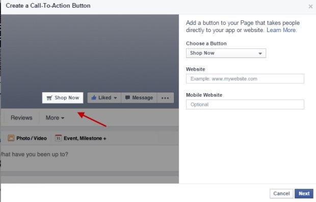 bouton appel a l action sur les pages facebook Facebook proposera un bouton d’appel à l’action aux administrateurs de pages