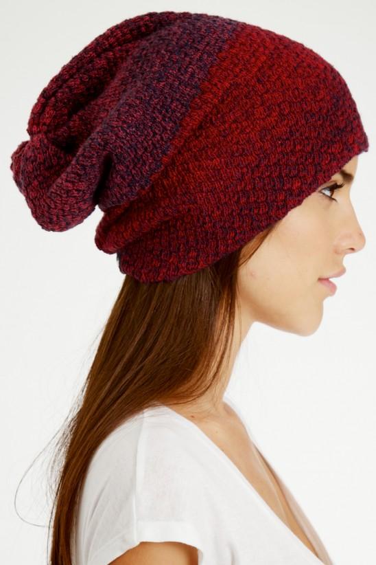 Large red knit cap trendy