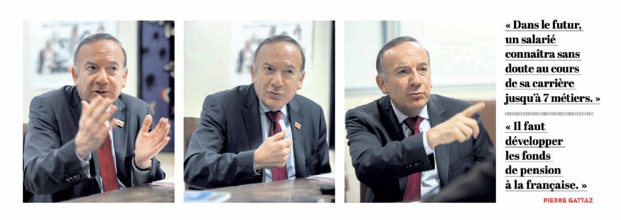La confrontation : Pierre Laurent et Pierre Gattaz. Humanité journalière du 12 décembre 2014 g6