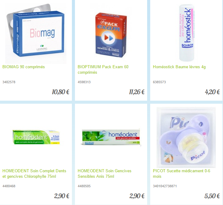 Fiche homéo homéopathie-sélection