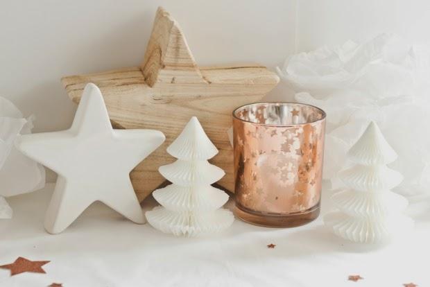 Table Noël blanc et cuivré Paperboat Semaine 50 sur les blogs déco